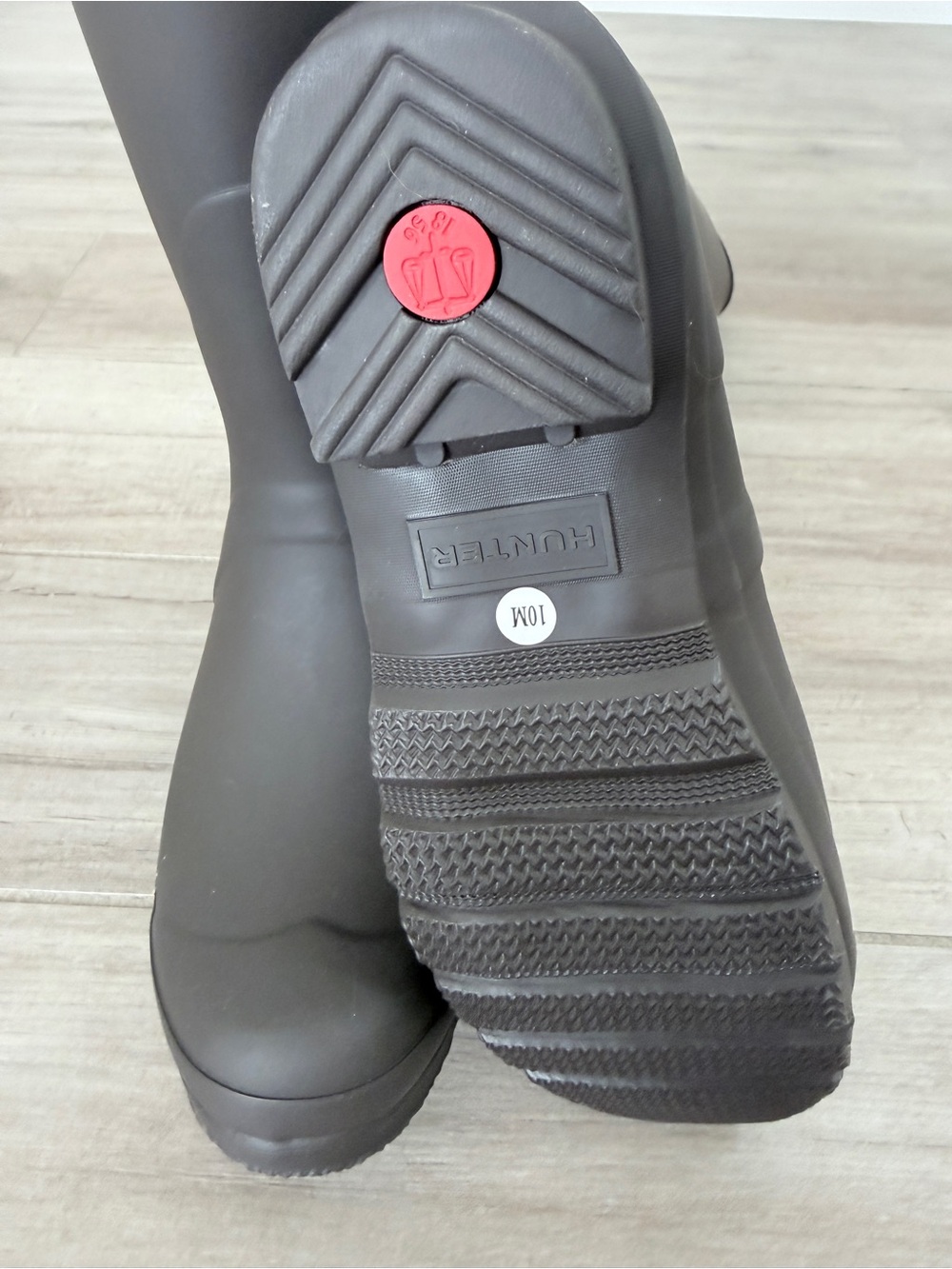 Hunter Brown Tall Rubber Rain Boots - Picture 2 of 4
